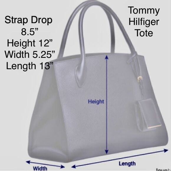 NEW TOMMY HILFIGER SIGNATURE LOGO DOUBLE STRAP TOTE - Picture 16 of 16